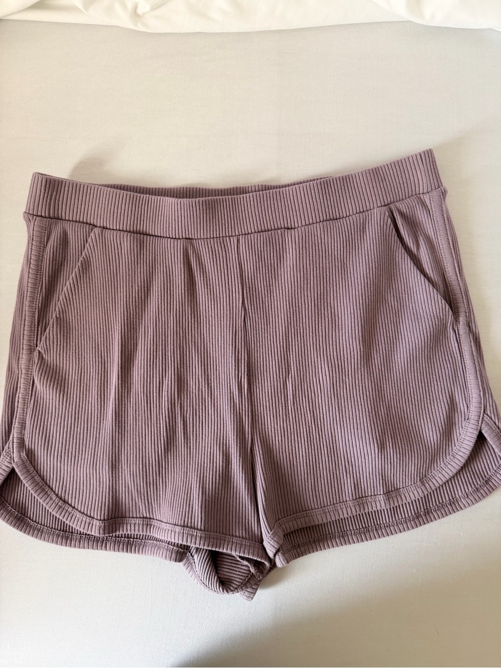 torrid Ribbed Lounge Shorts in Lavender - Picture 1 of 5